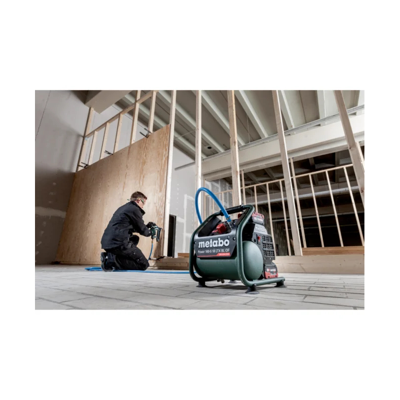 Metabo - Akumulatorski kompresor Power 160-5 18 LTX BL OF sa baterijom 18V 4Ah i punjačem - 601521850 + 625027000 + 627382
